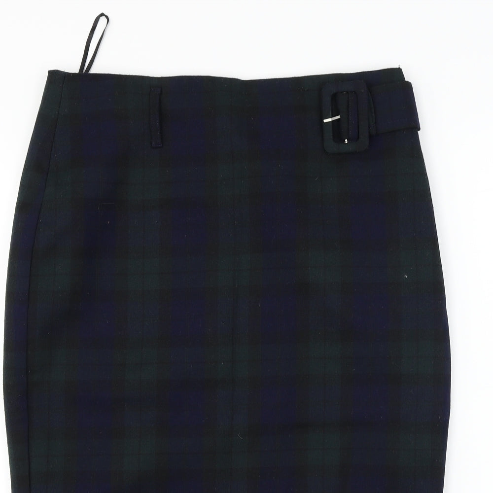 F&F  Womens Grey Check  A-Line Skirt Size 10