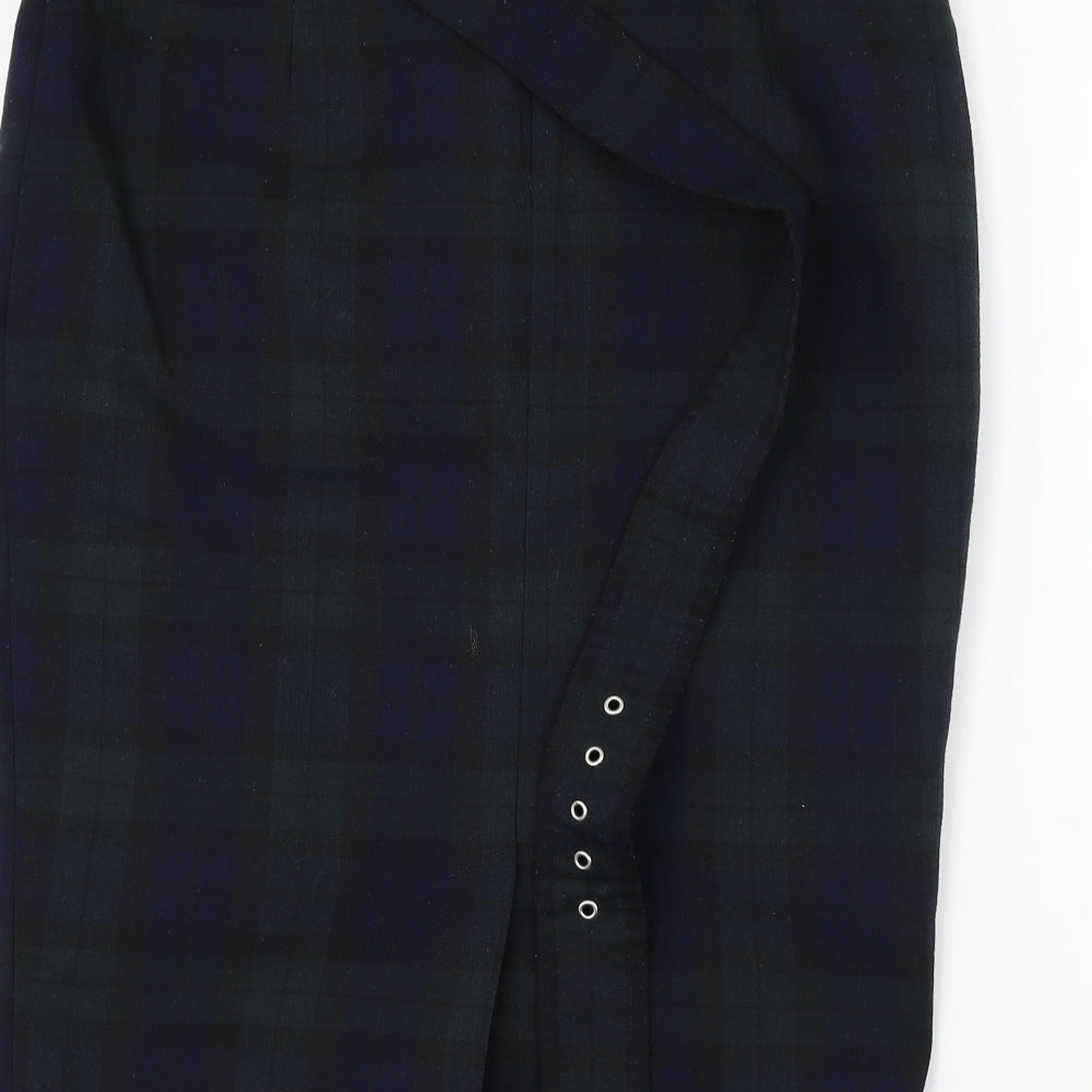 F&F  Womens Grey Check  A-Line Skirt Size 10