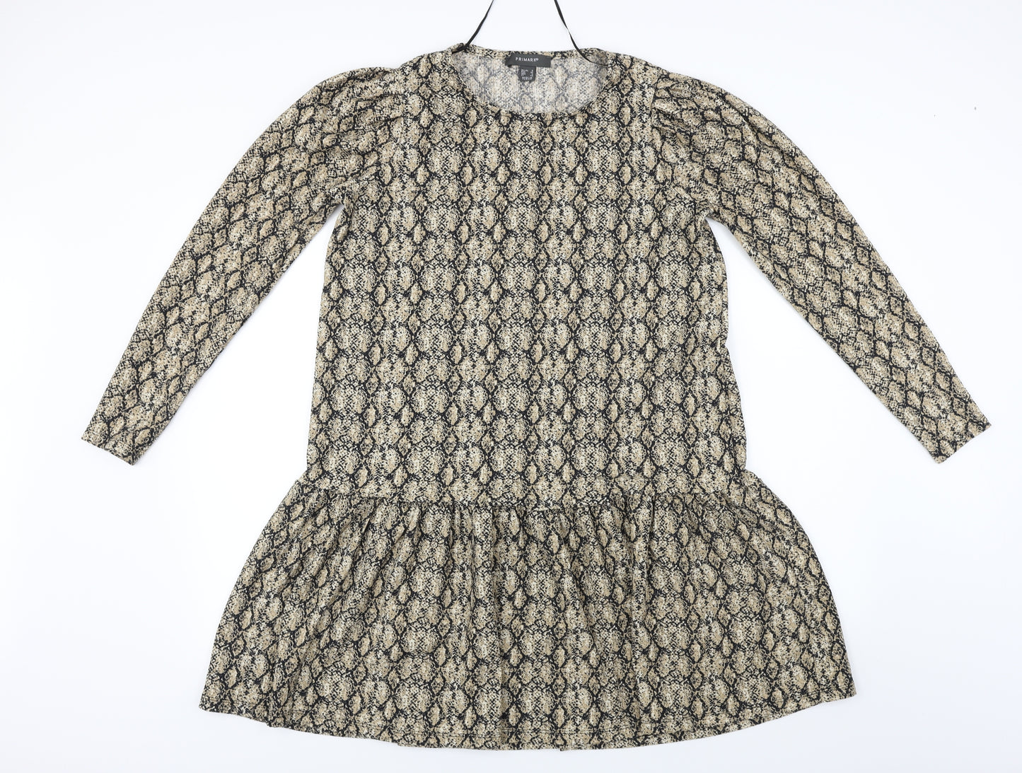 Primark  Womens Beige Animal Print  A-Line  Size 8