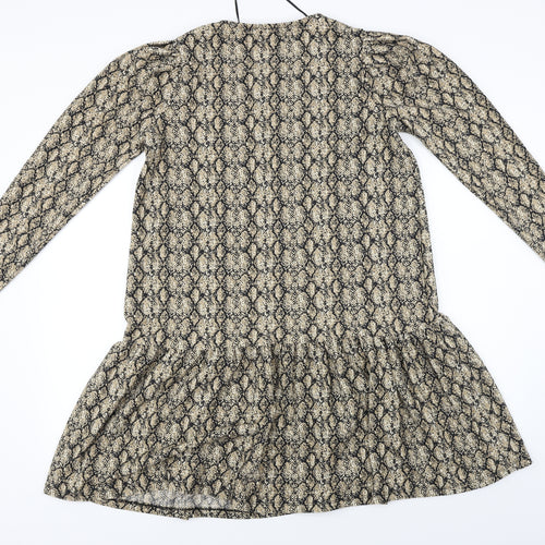 Primark  Womens Beige Animal Print  A-Line  Size 8
