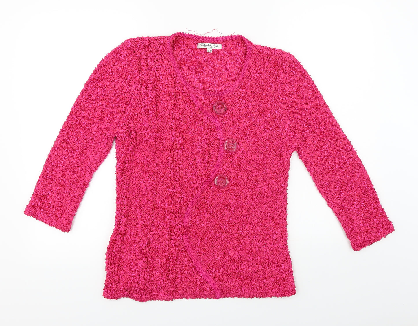 Elisabeth  Womens Pink   Cardigan Jumper Size M