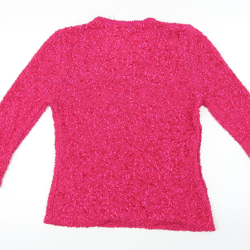 Elisabeth  Womens Pink   Cardigan Jumper Size M