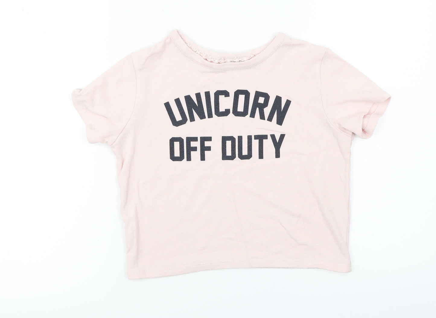 Matalan  Girls Pink   Basic T-Shirt Size 7 Years