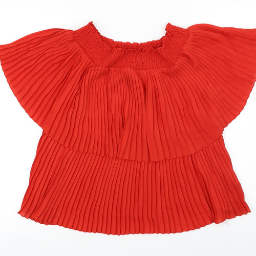 F&F Womens Red   Basic Blouse Size 10