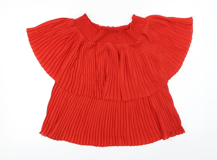 F&F Womens Red   Basic Blouse Size 10
