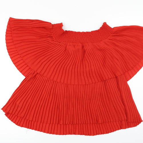F&F Womens Red   Basic Blouse Size 10