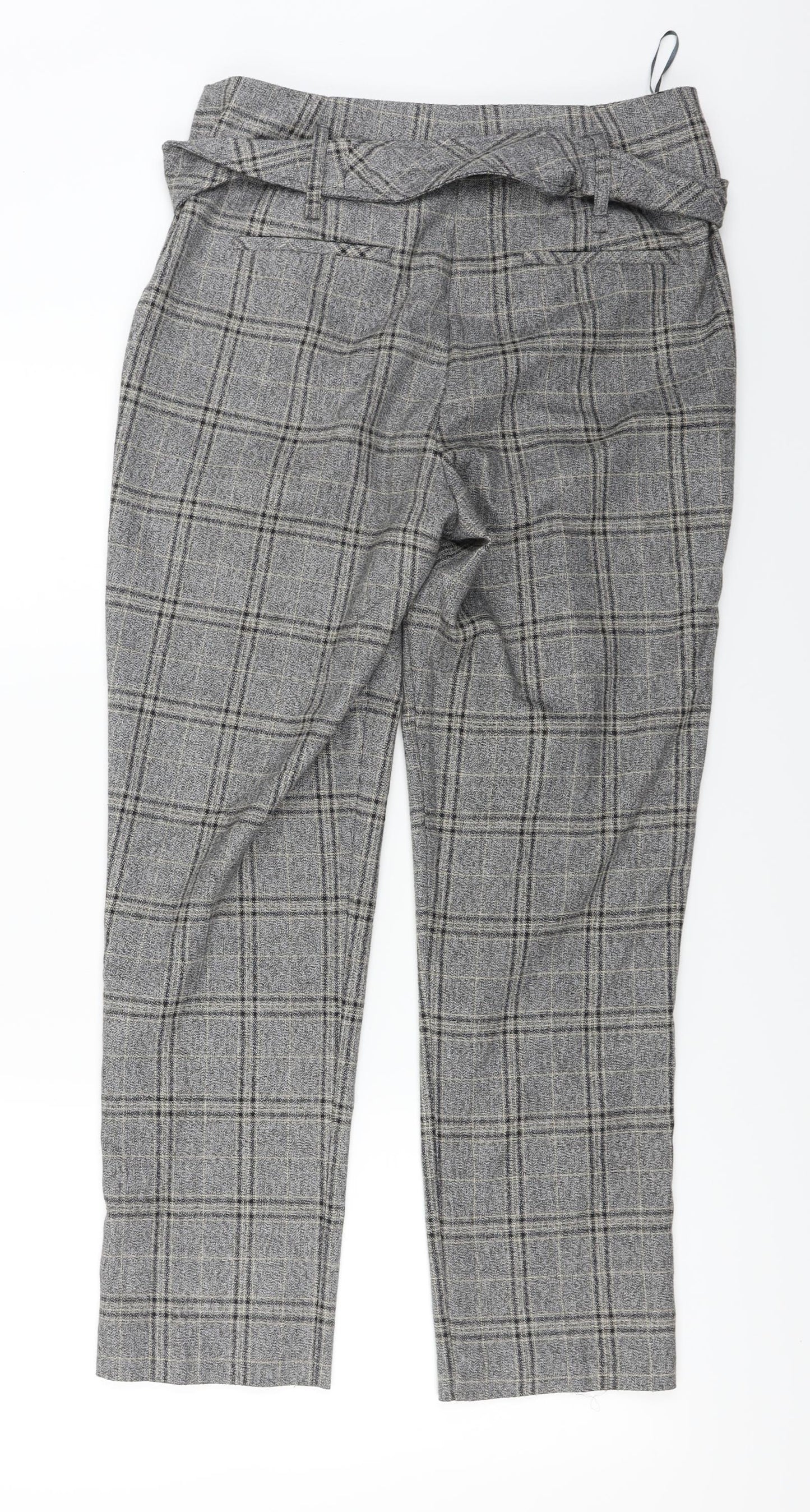 NEXT  Womens Grey Check  Trousers  Size 10 L24 in