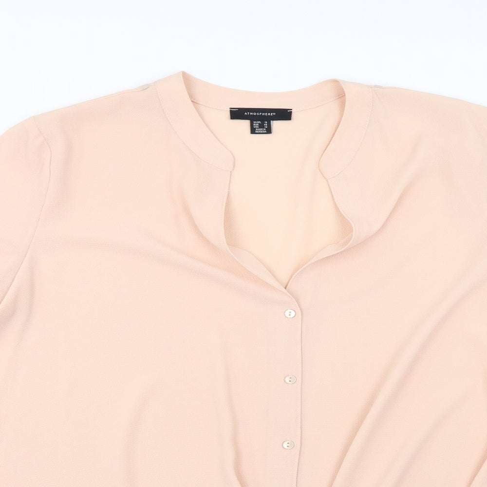 Atmosphere Womens Pink   Basic Button-Up Size 18