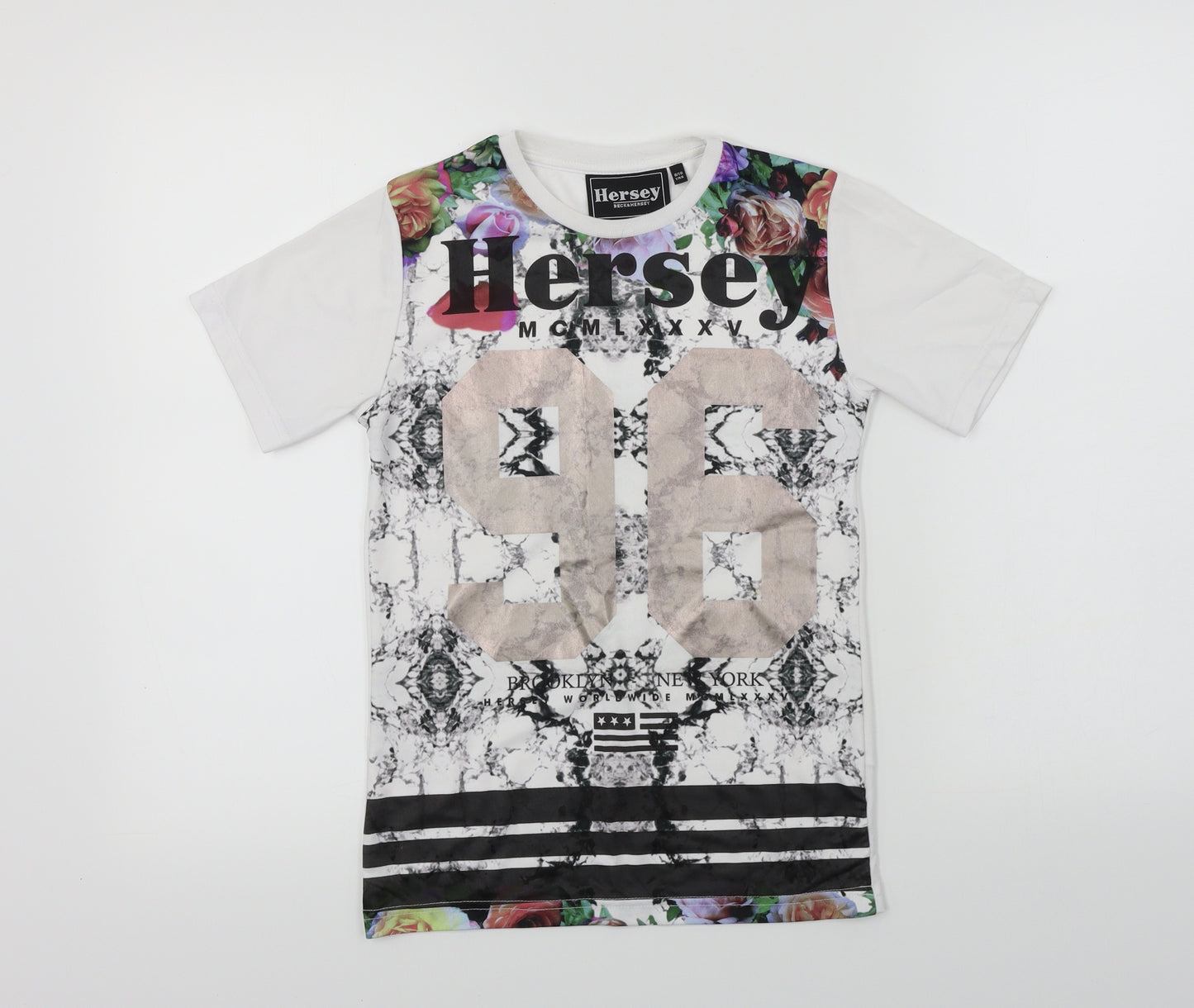 Hersey  Boys White   Basic T-Shirt Size 9-10 Years