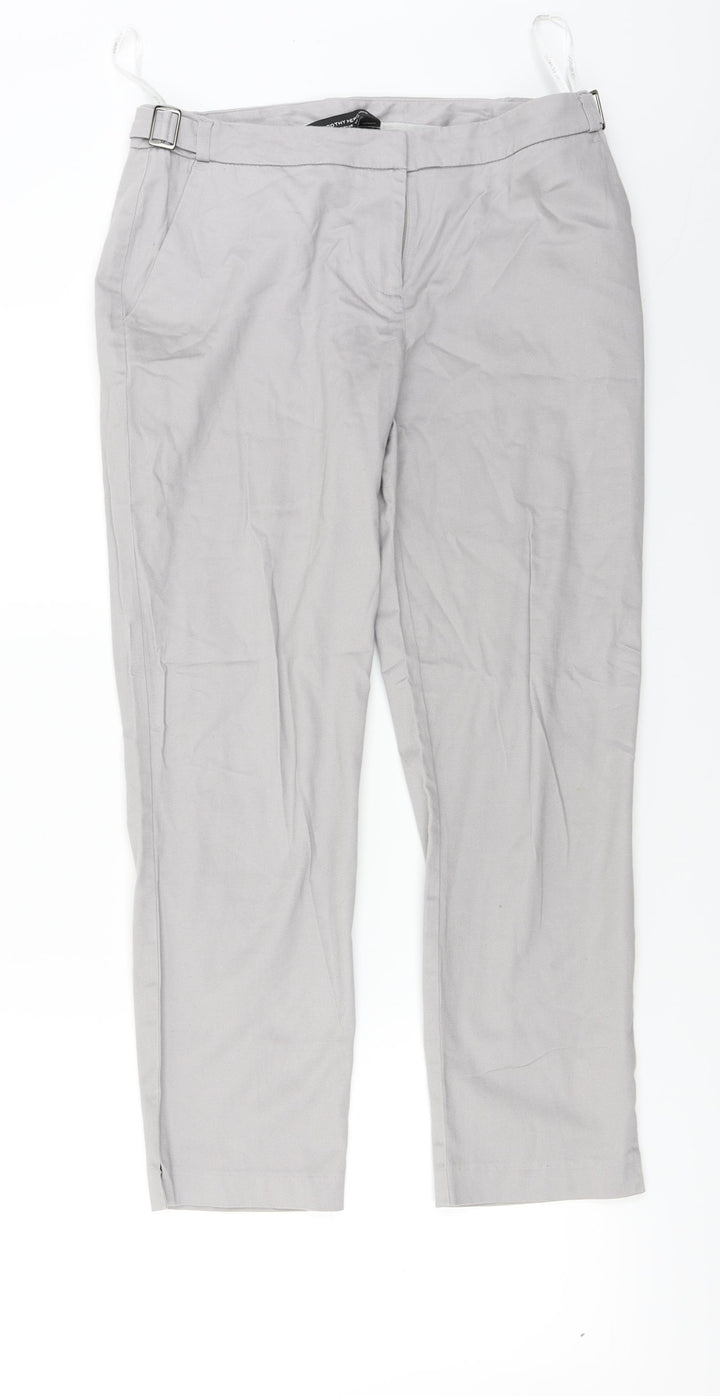 Dorothy Perkins Womens Grey Trousers Size 10 L24 in