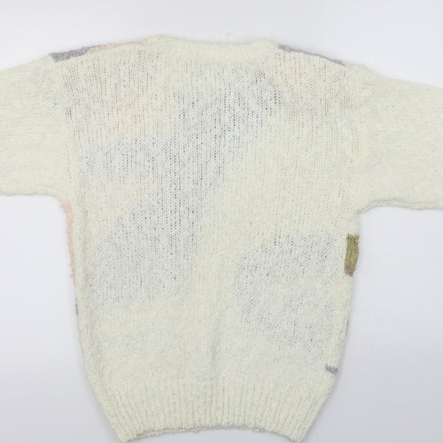 By Design  Womens Ivory Floral  Pullover Jumper Size M
