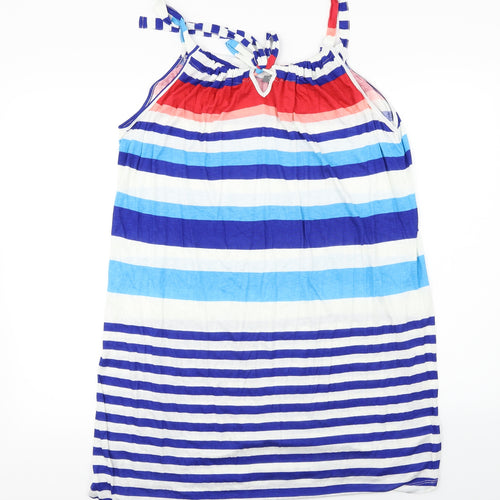 South Womens Blue Striped  Basic T-Shirt Size 18