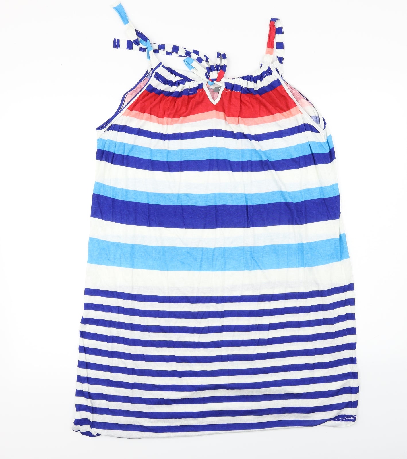 South Womens Blue Striped  Basic T-Shirt Size 18