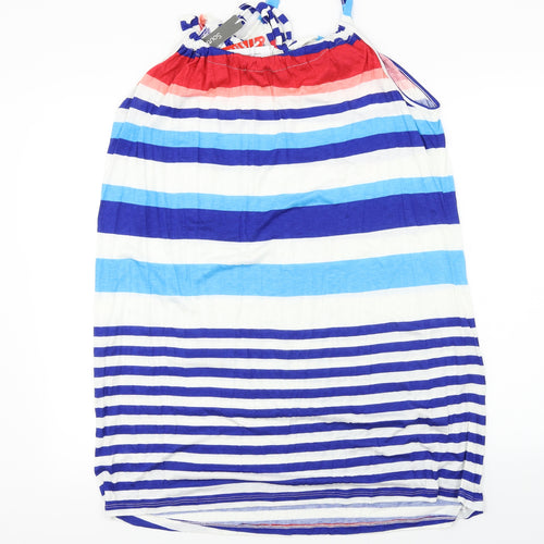 South Womens Blue Striped  Basic T-Shirt Size 18