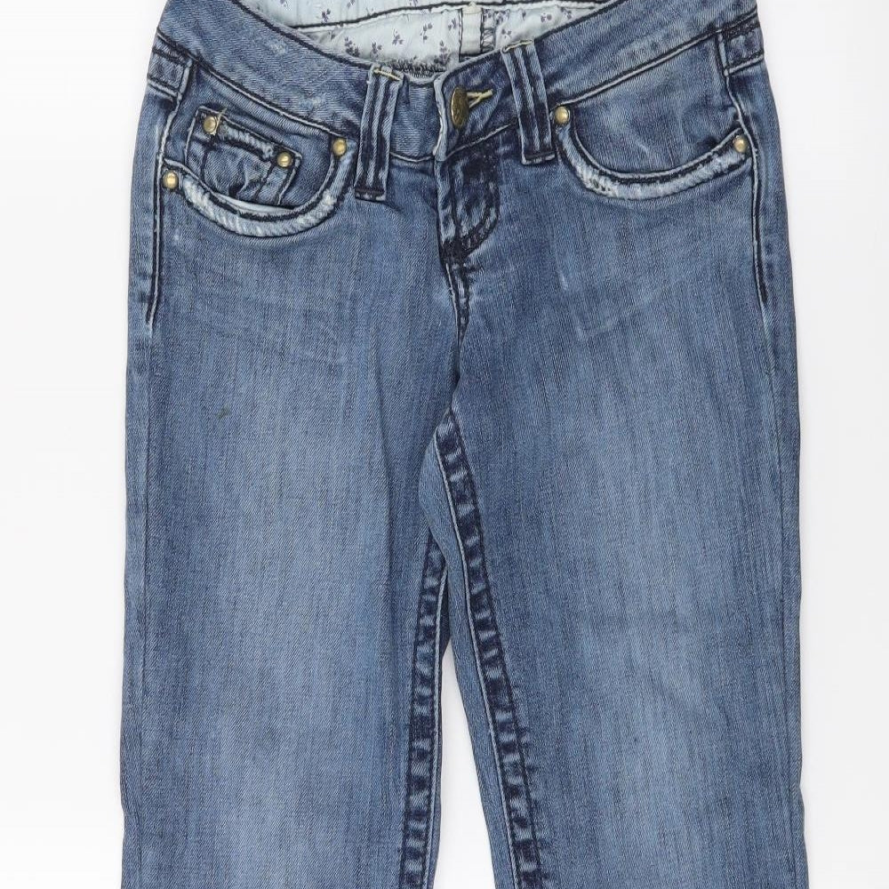 Top shop Womens Blue  Denim Straight Jeans Size 26 in L27 in