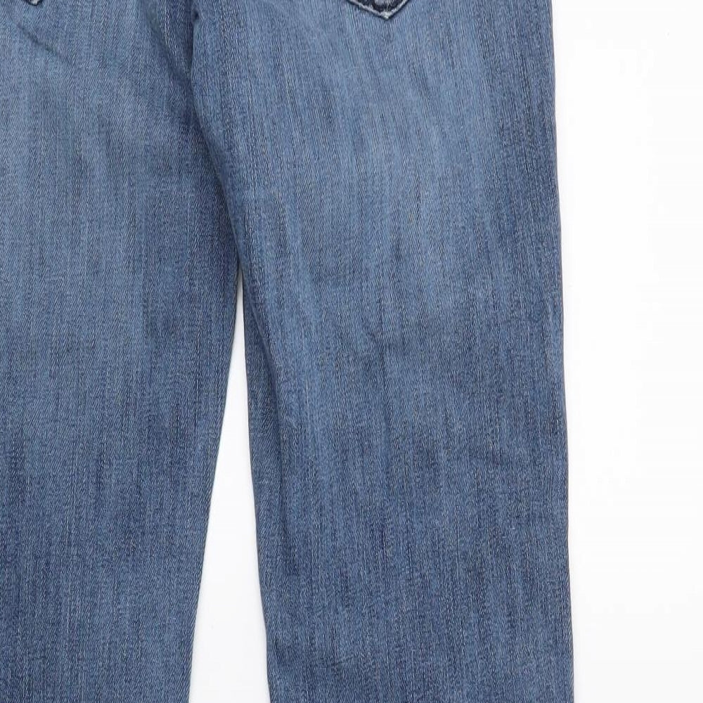 Top shop Womens Blue  Denim Straight Jeans Size 26 in L27 in