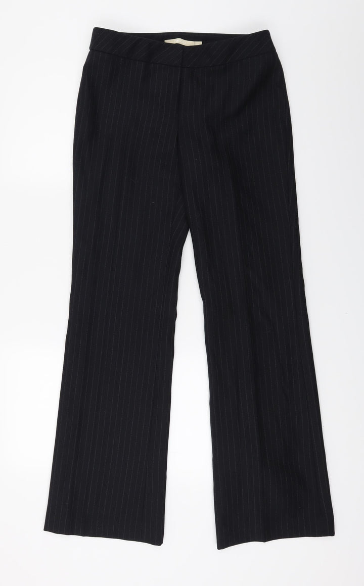 G2000 Womens Black Striped Trousers Size 28 in L27 in
