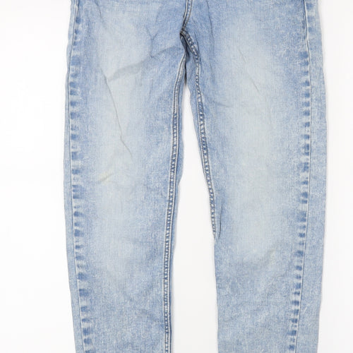 Matalan Womens Blue  Denim Cropped Jeans Size 34 in L25 in