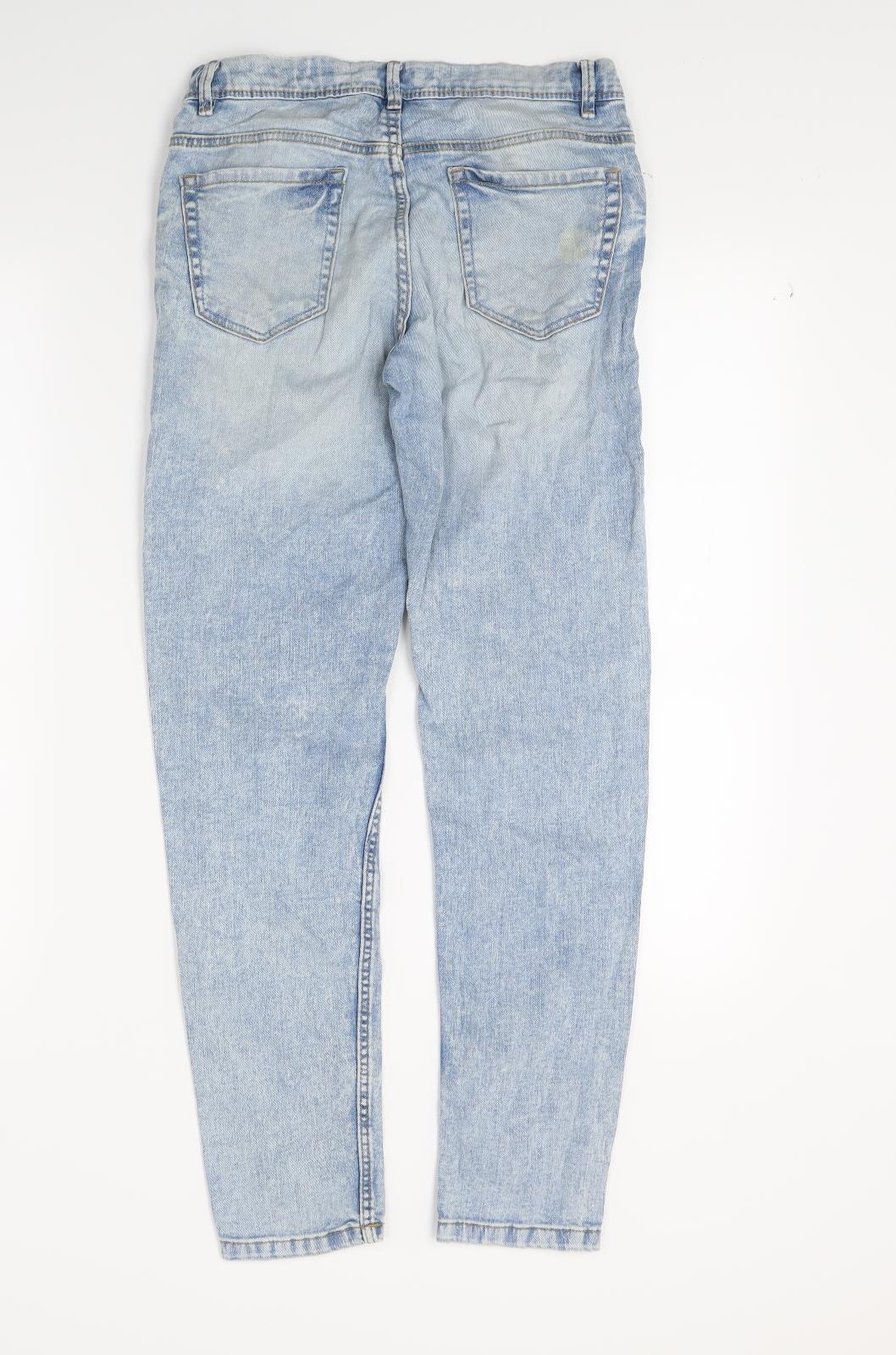 Matalan Womens Blue  Denim Cropped Jeans Size 34 in L25 in