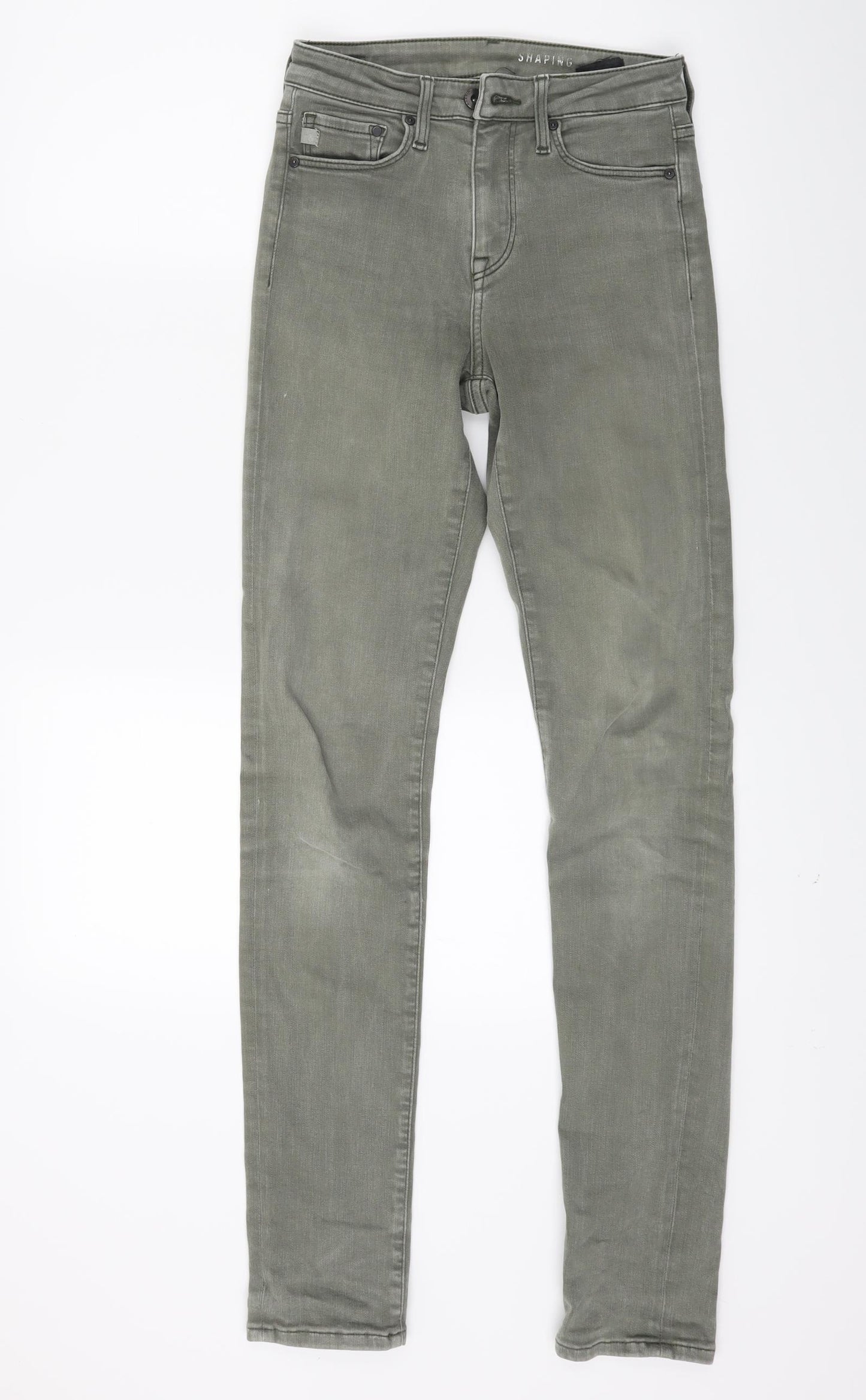 Top shop Womens Green  Denim Skinny Jeans Size 26 in L32 in