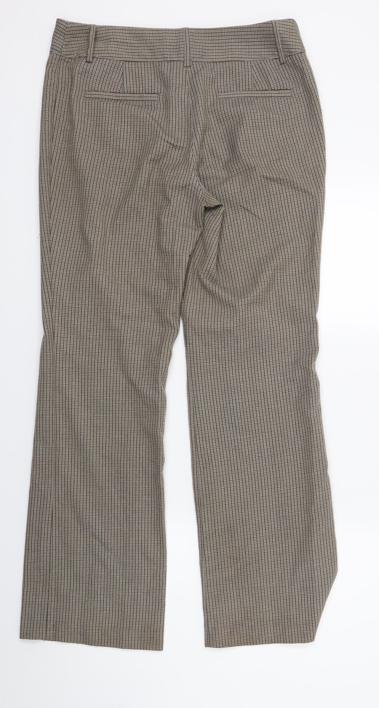 NEXT Womens Brown Check  Trousers  Size 31 in L28 in