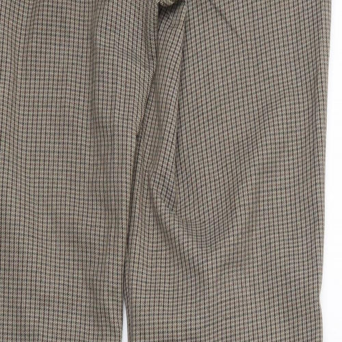 NEXT Womens Brown Check  Trousers  Size 31 in L28 in
