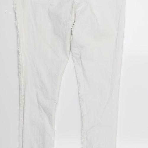 George Womens White  Denim Skinny Jeans Size 14 L27 in