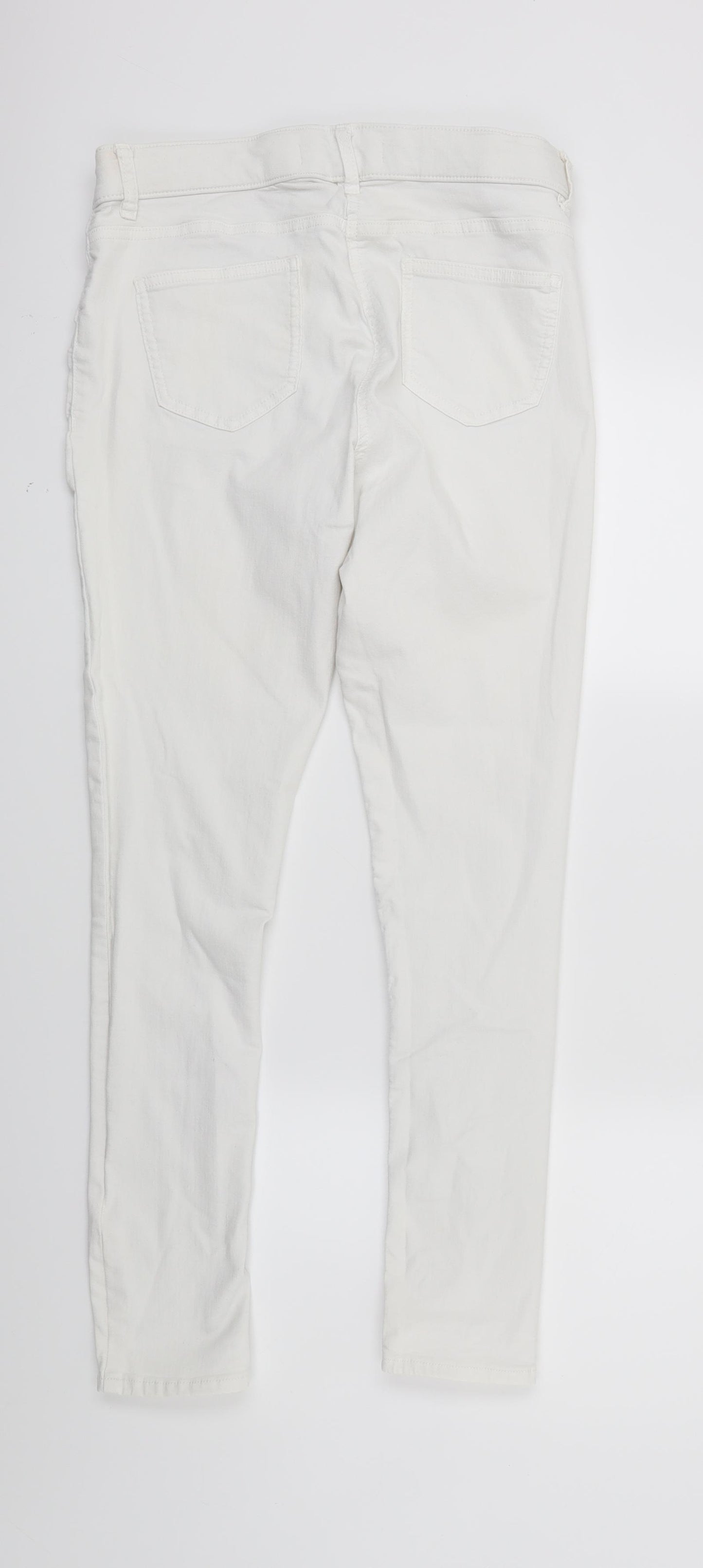 George Womens White  Denim Skinny Jeans Size 14 L27 in