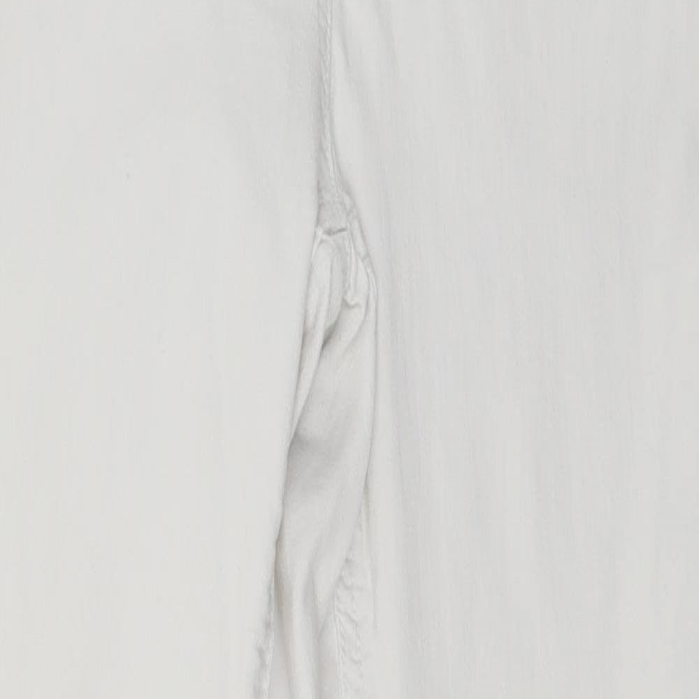 George Womens White  Denim Skinny Jeans Size 14 L27 in