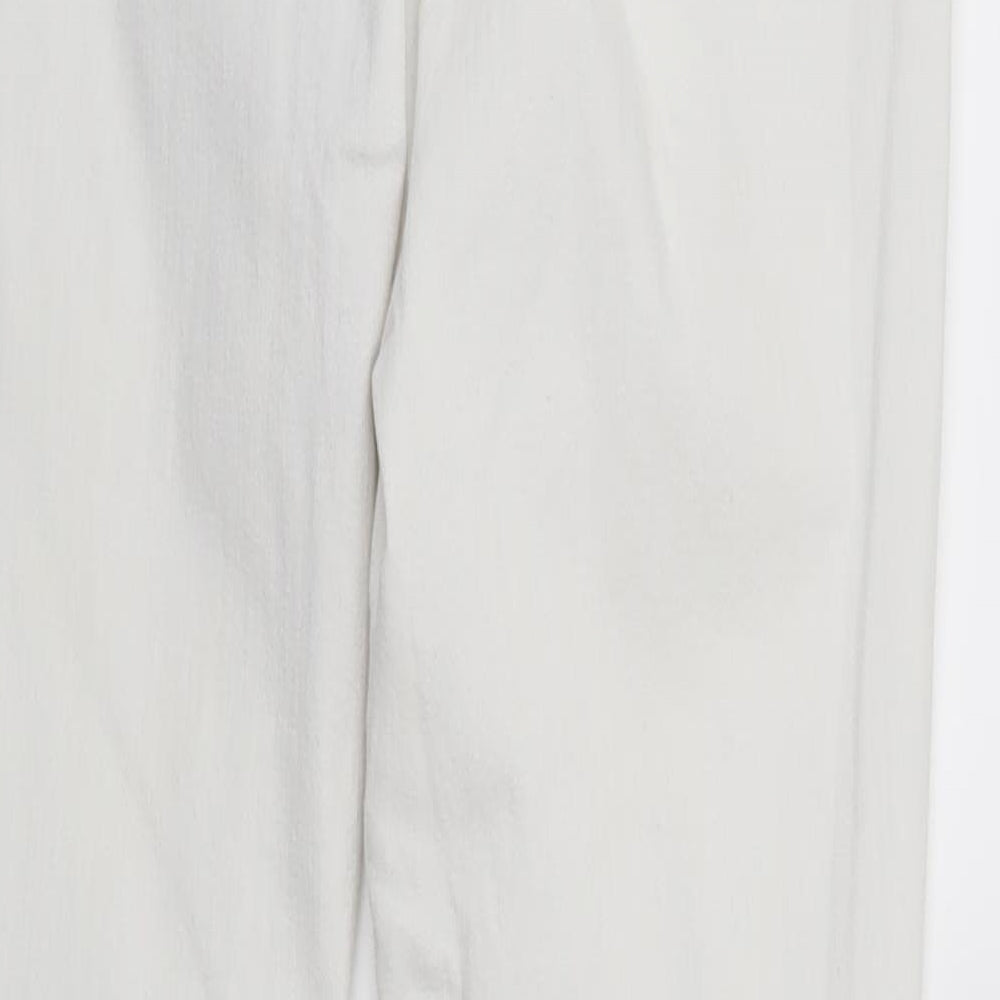 George Womens White  Denim Skinny Jeans Size 14 L27 in