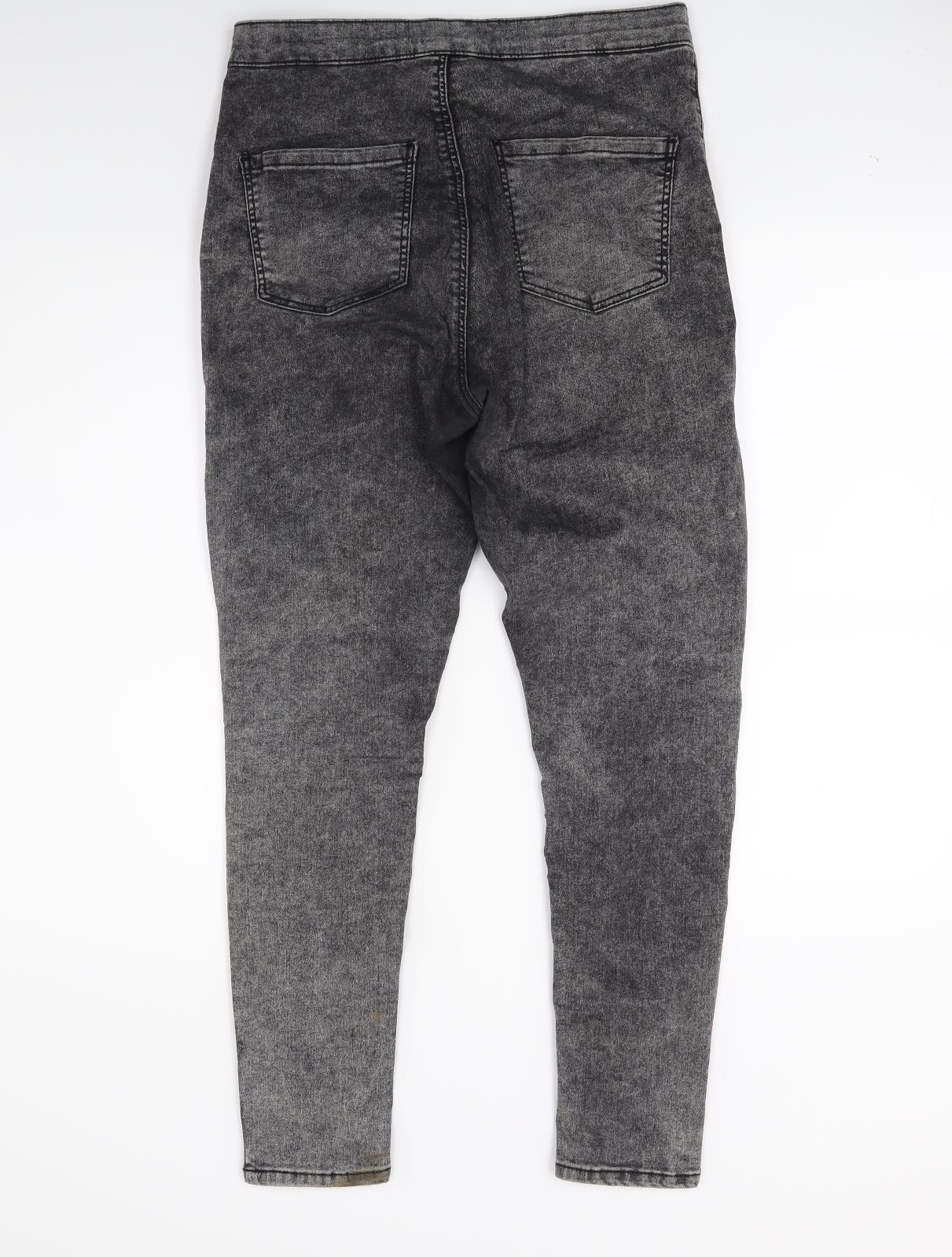 Topshop Womens Grey  Denim Jegging Jeans Size 28 L24 in