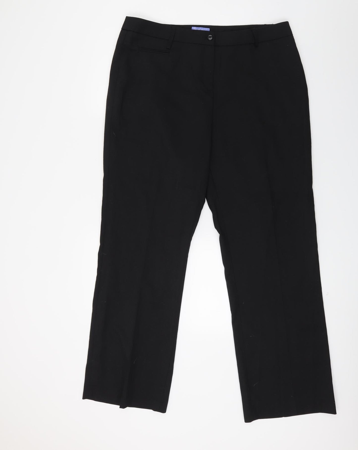 Elegance Womens Black   Trousers  Size 16 L27 in