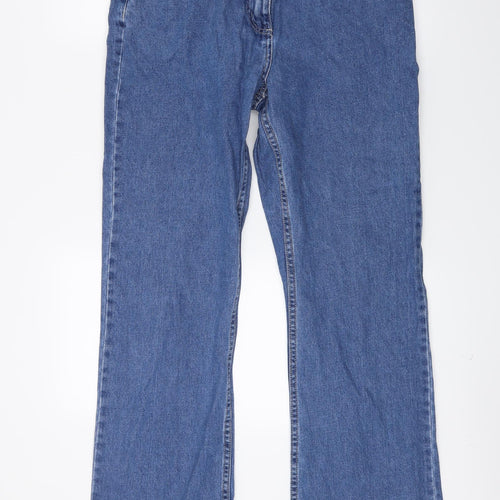 George Womens Blue  Denim Straight Jeans Size 14 L29 in