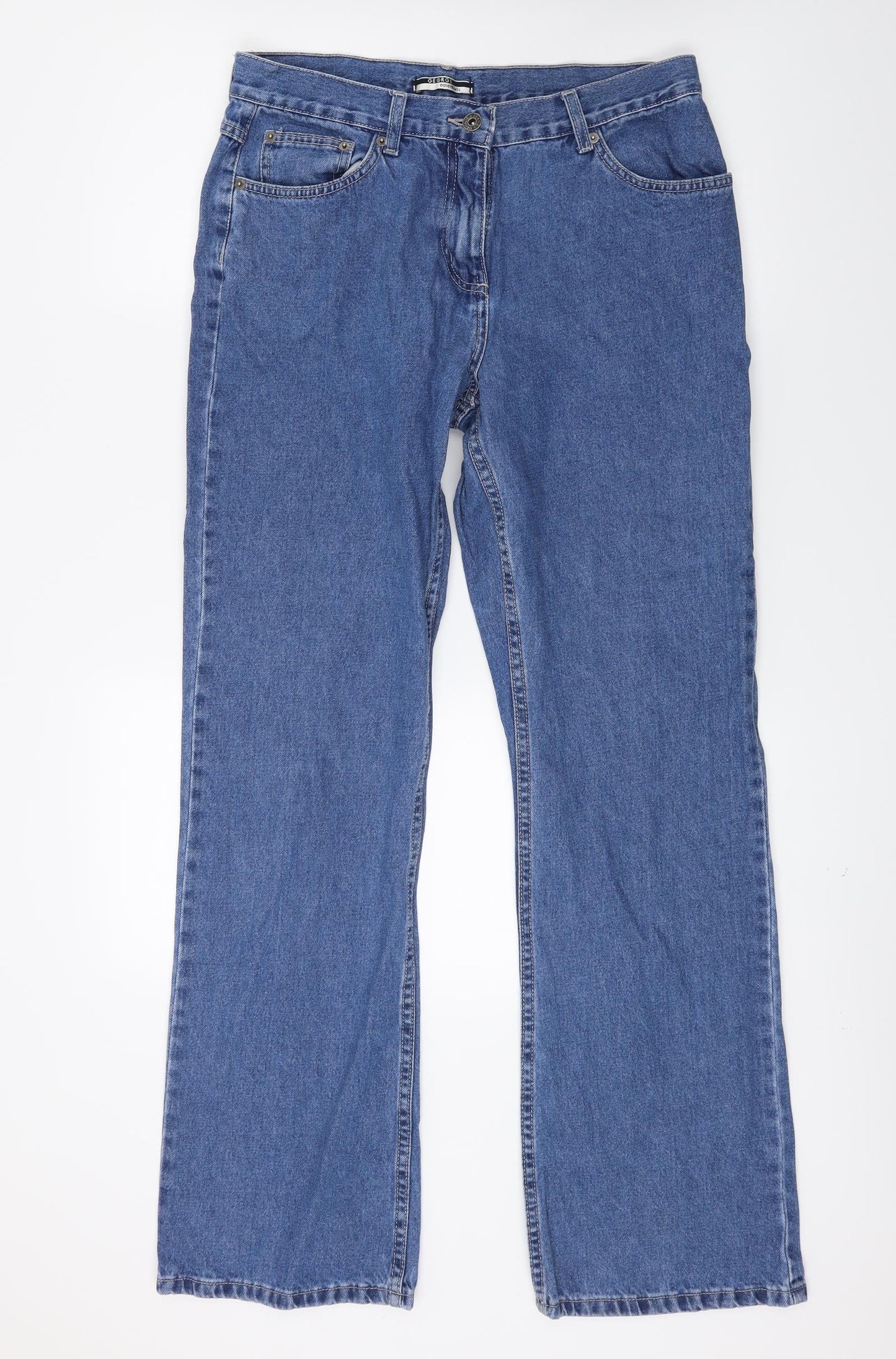 George Womens Blue  Denim Straight Jeans Size 14 L29 in