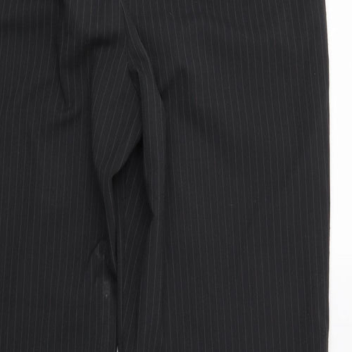 TU Womens Black Striped  Trousers  Size 16 L25 in