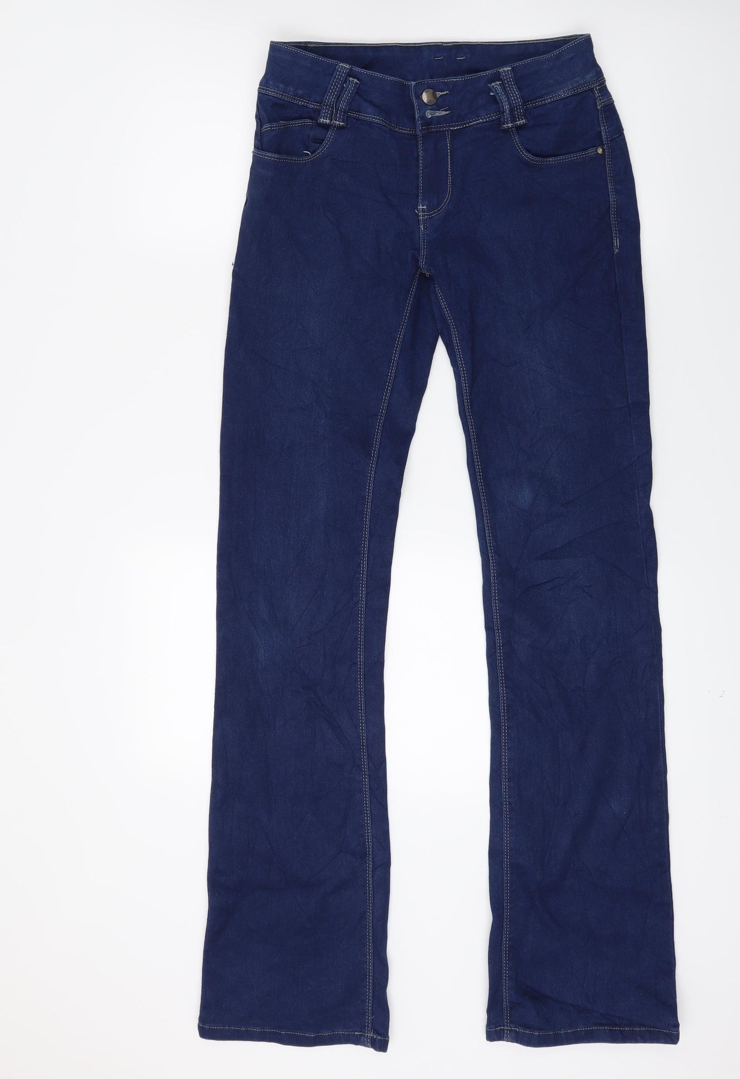 H&M Womens Blue  Denim Bootcut Jeans Size 8 L30 in