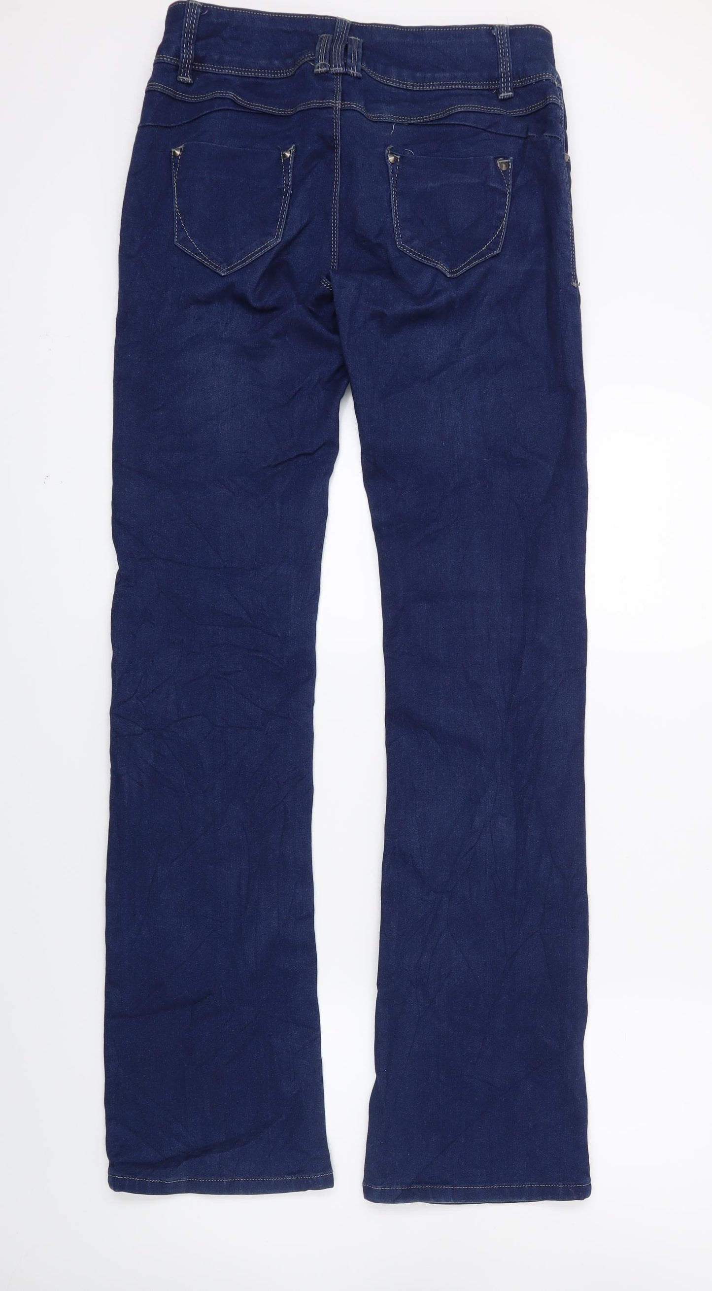 H&M Womens Blue  Denim Bootcut Jeans Size 8 L30 in