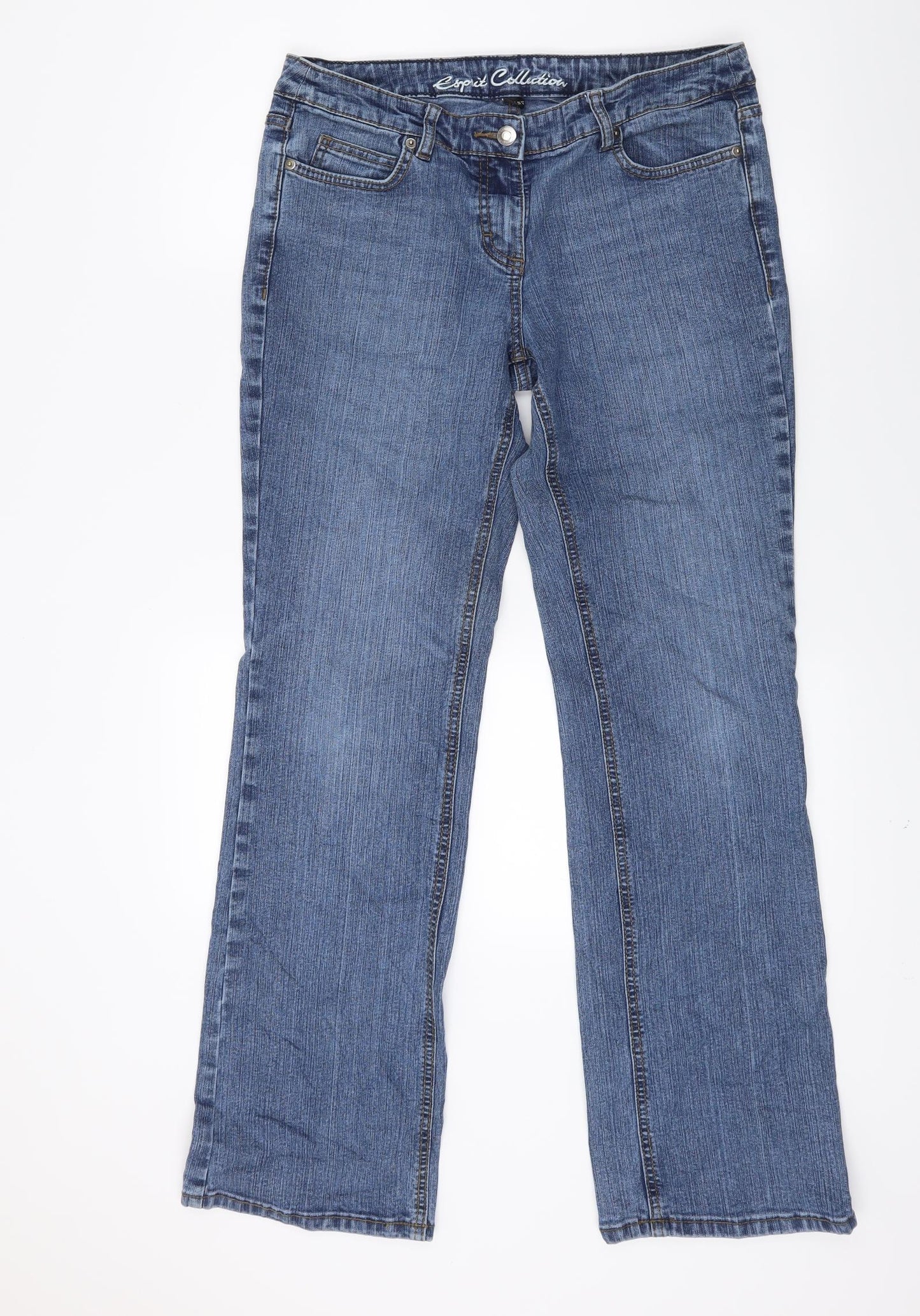 Esprit Womens Blue  Denim Bootcut Jeans Size 14 L28 in