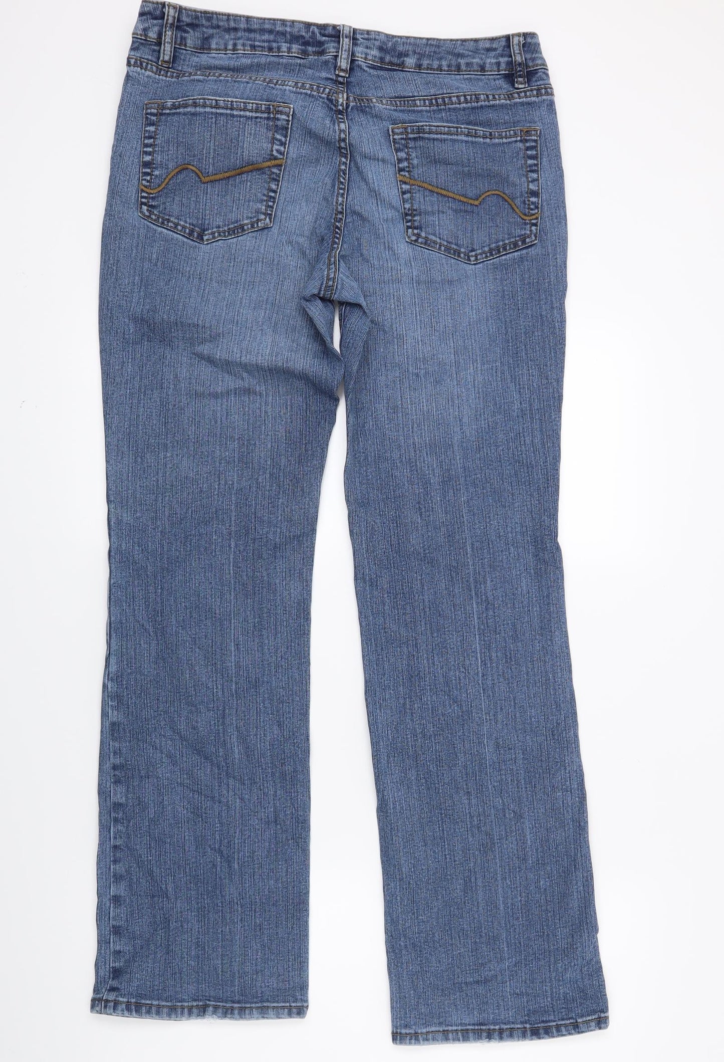 Esprit Womens Blue  Denim Bootcut Jeans Size 14 L28 in