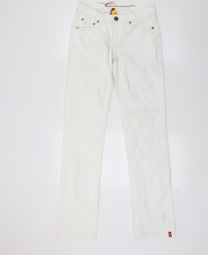 Esprit Womens White Denim Straight Jeans Size 28 L30 in