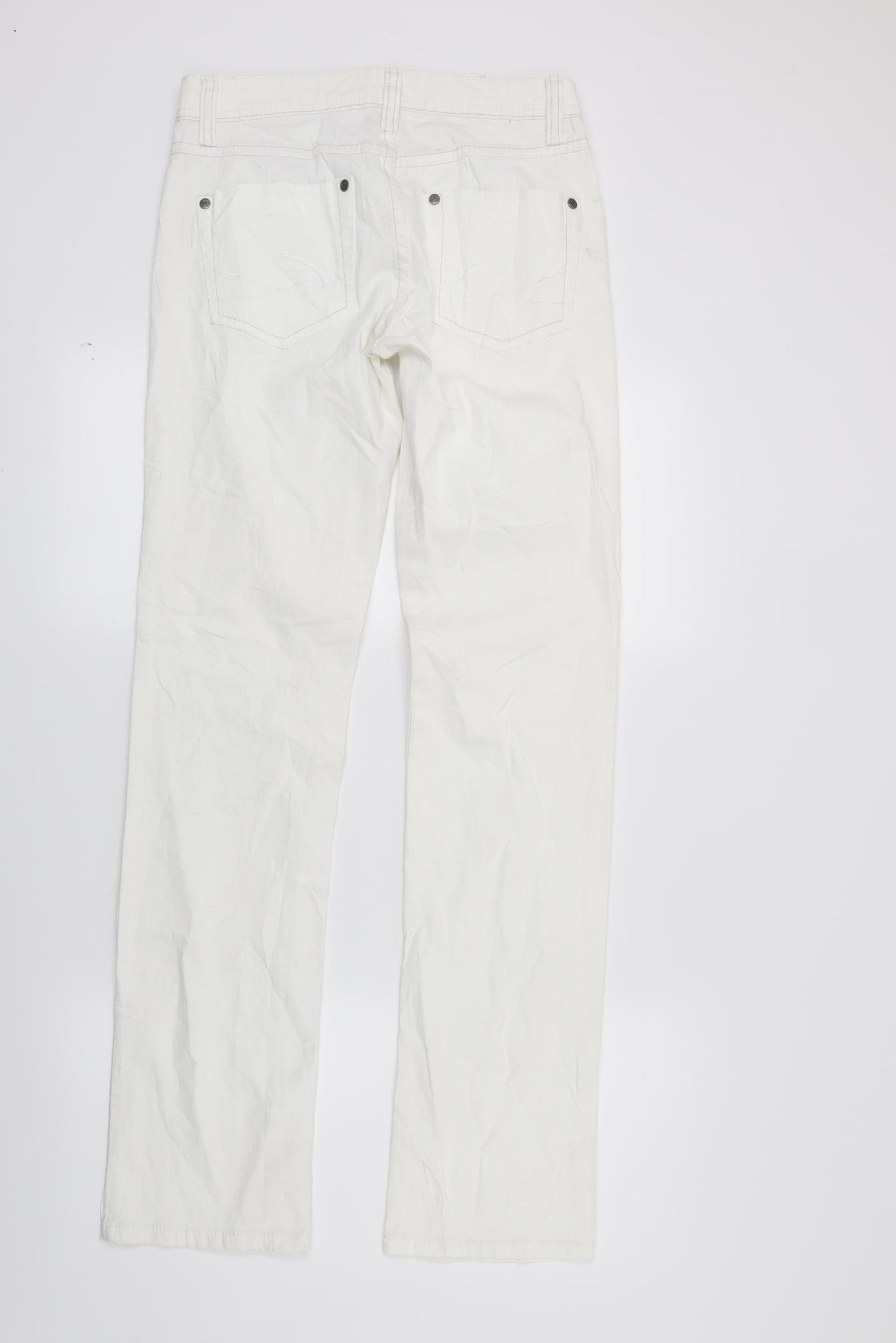 Esprit Womens White  Denim Straight Jeans Size 28 L30 in