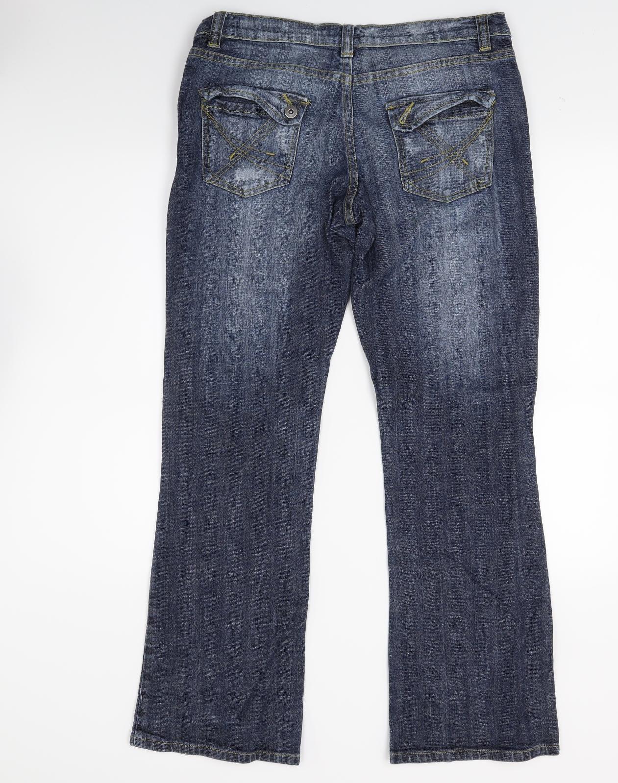 George Womens Blue  Denim Bootcut Jeans Size 14 L28 in