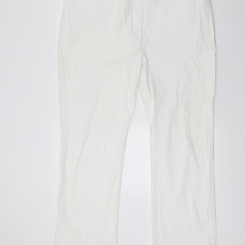 Preworn Womens White  Denim Skinny Jeans Size 38 in L27 in