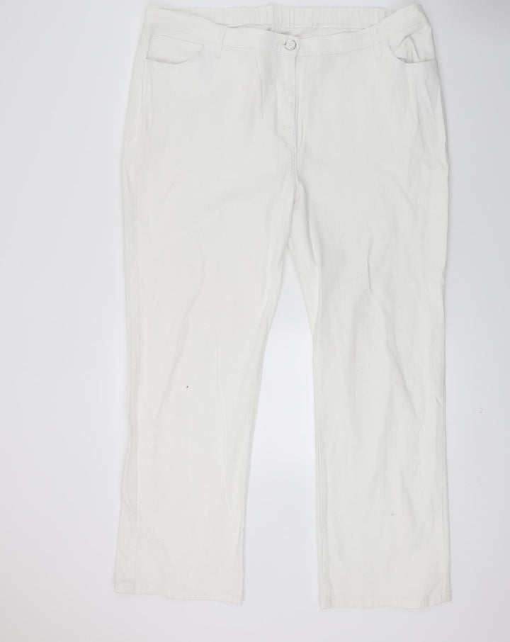 Preworn Womens White Denim Skinny Jeans Size 38 in L27 in