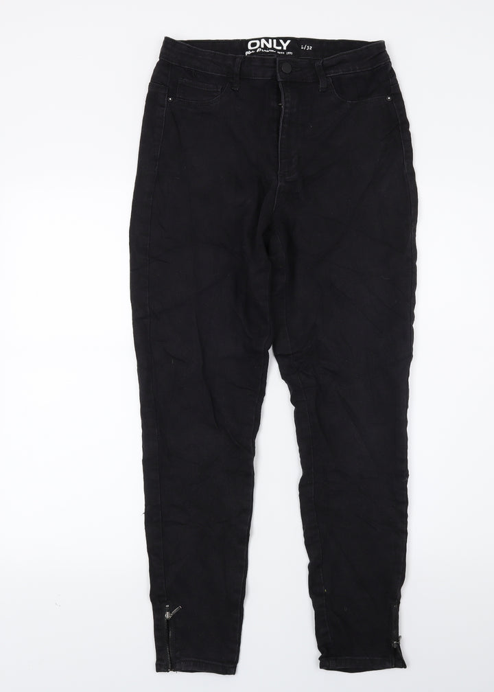 Only Womens Black Denim Skinny Jeans Size 32 in L25 in