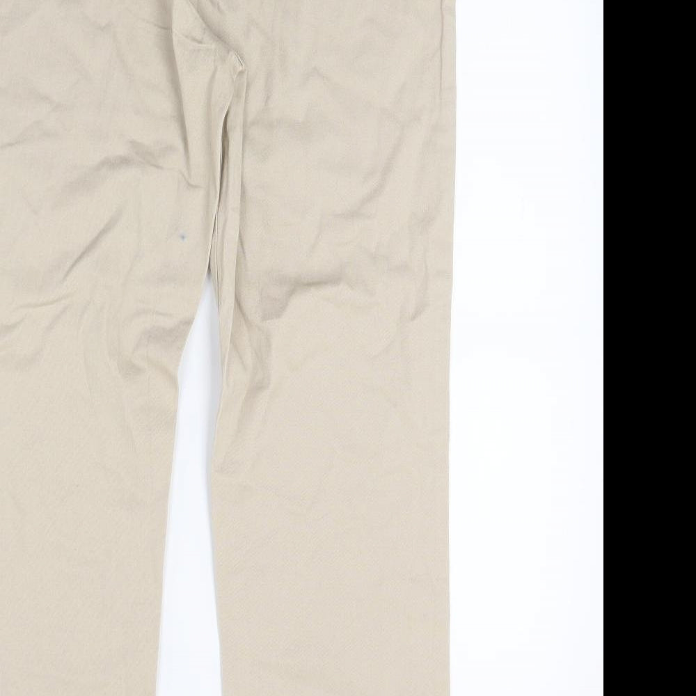 Damart Womens Beige  Denim Straight Jeans Size 14 L26 in