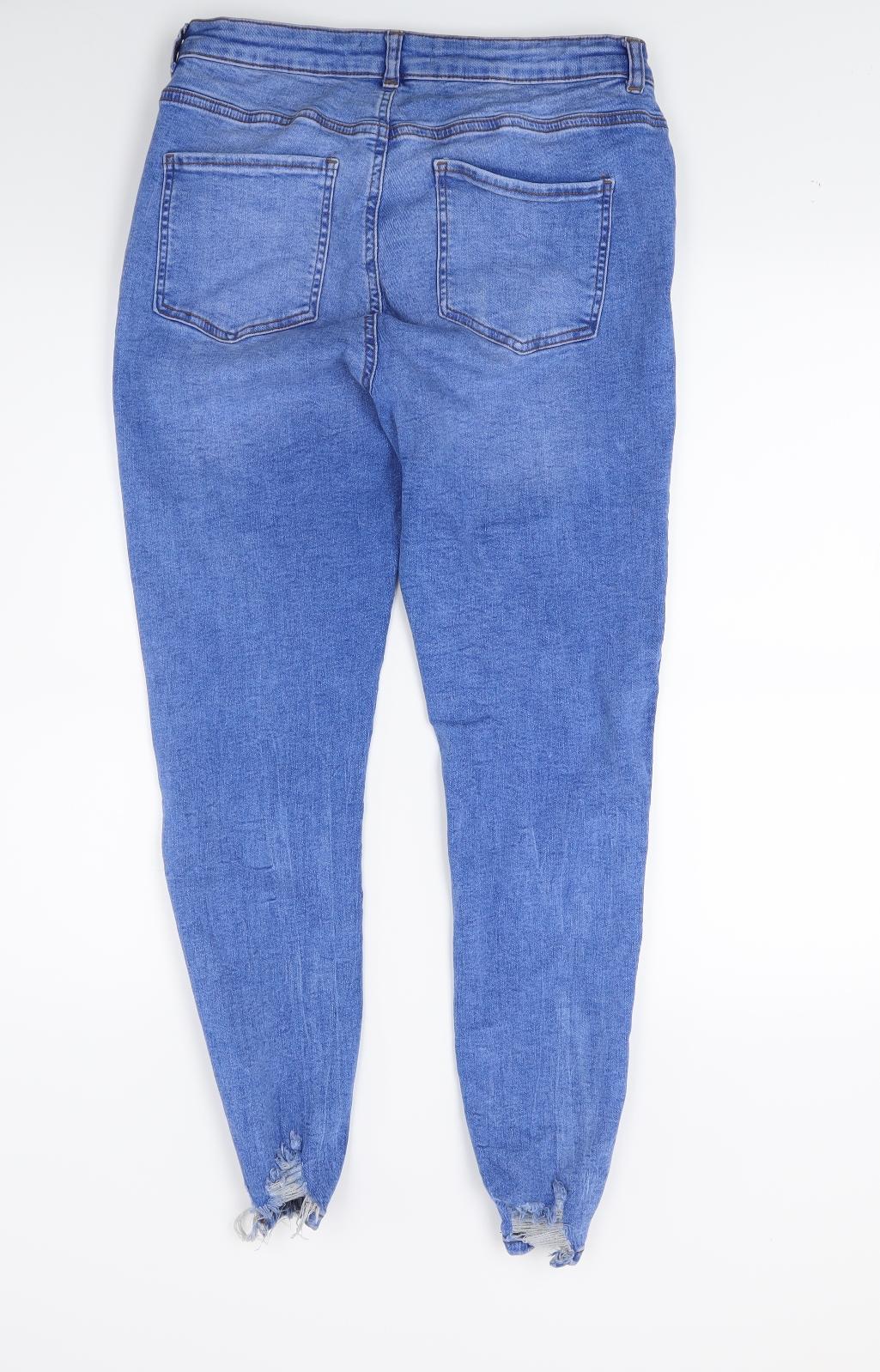 Primark Womens Blue  Denim Skinny Jeans Size 16 L24 in