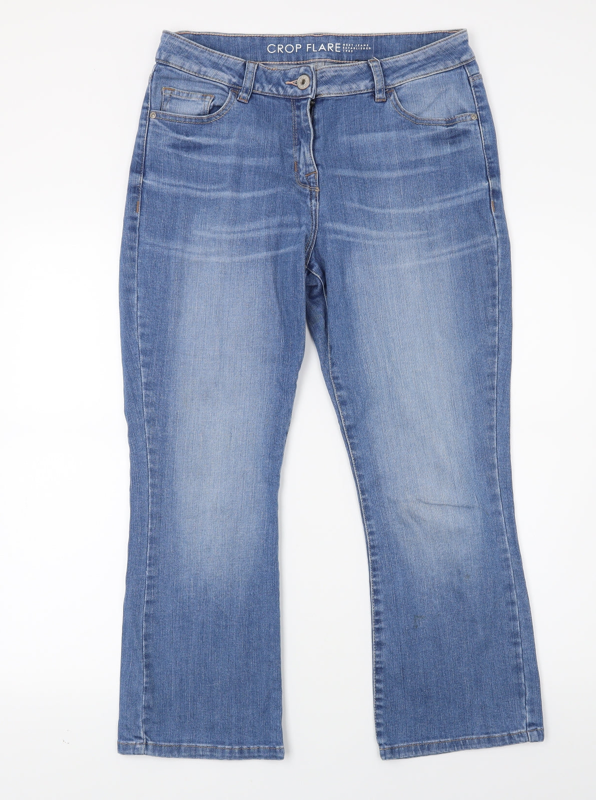 NEXT Womens Blue  Denim Cropped Jeans Size 12 L23 in