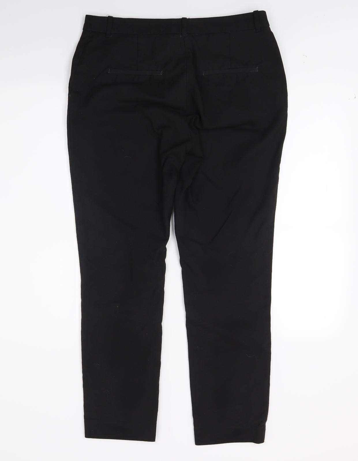 H&M Womens Black   Trousers  Size 10 L25 in
