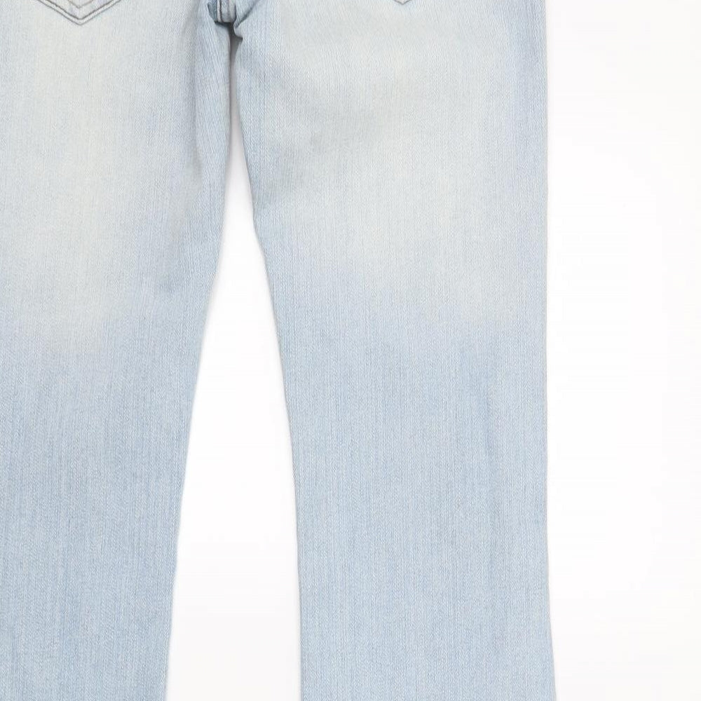 falmer Womens Blue  Denim Flared Jeans Size 8 L32 in